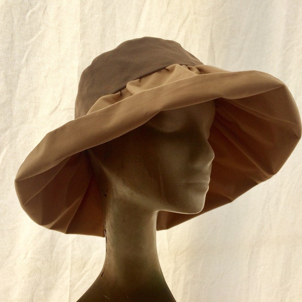 Hat Sewing Pattern - wide brim reversible sun hat- foldable summer hat - garden hat - beach hat - PDF digital instant download - fabric DIY.