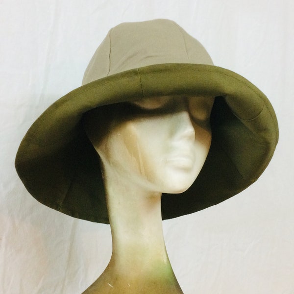 Tulip Hat Pattern - Designer Hat sewing pattern - Easy Sew - Reversible Wide Brim Hat - Man Woman Sun Protection hat - Digital download PDF