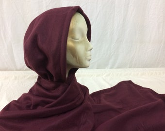 PDF - Hood with a  Big Wrap - Easy Sewing Pattern - Winter Fleece Head Cover - Warm Capuch - Cowl with a Hood