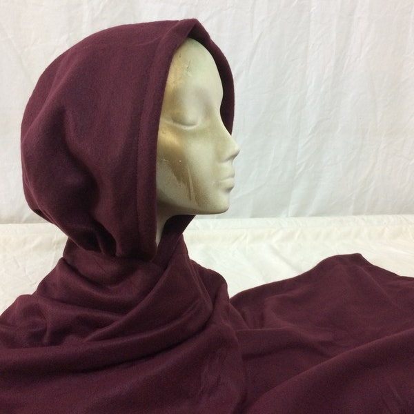 PDF - Hood with a  Big Wrap - Easy Sewing Pattern - Winter Fleece Head Cover - Warm Capuch - Cowl with a Hood