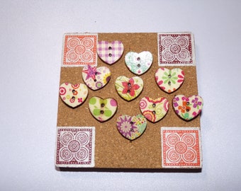 Heart Thumbtacks, set of 10