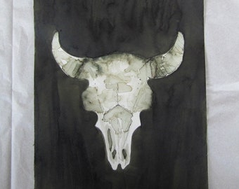 Western Art, Original Art, Skull
