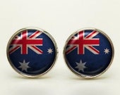 Australia Flag Cufflinks, Australia Flag Tie Clips, Australia Flag Tie Bars, Australia Flag Cuff Links