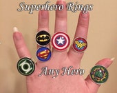 Superhero Ring, Superhero Ring, Comic Book Rings, Comic Ring, Price per ring