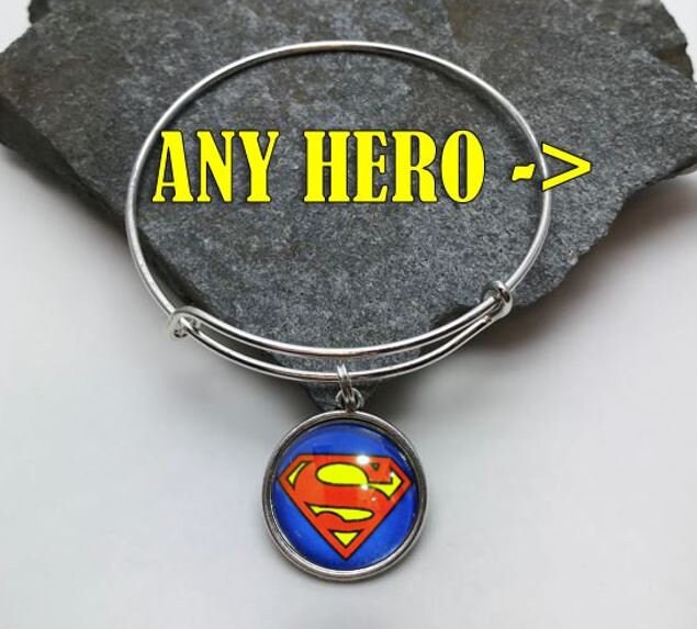 Superhero Bracelet Superhero expanding bracelet Superhero | Etsy