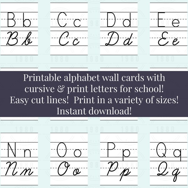 Cursive Print - Etsy