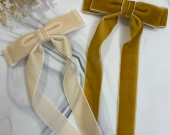 Velvet Gold Bow With Gold Rhinestone Mickey Mouse Center  display picture 2