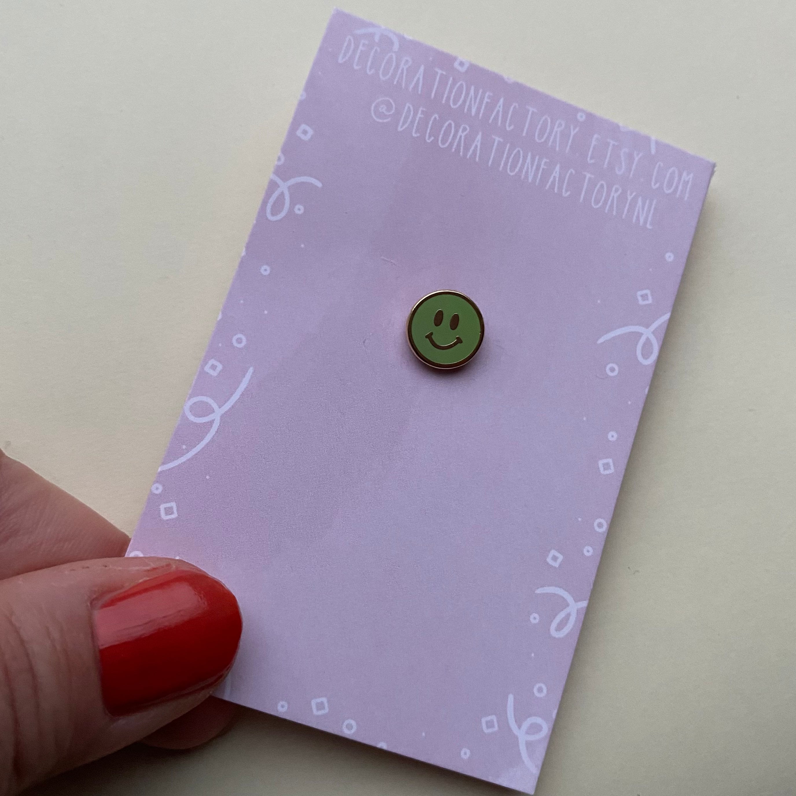 Small Green Smiley Enamel Pin // Smile Pin | Spread Happiness | Tiny ...