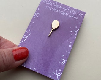 Petite épingle ballon vergulde//épingle émaillée dure vergulde verjaardag badge klein