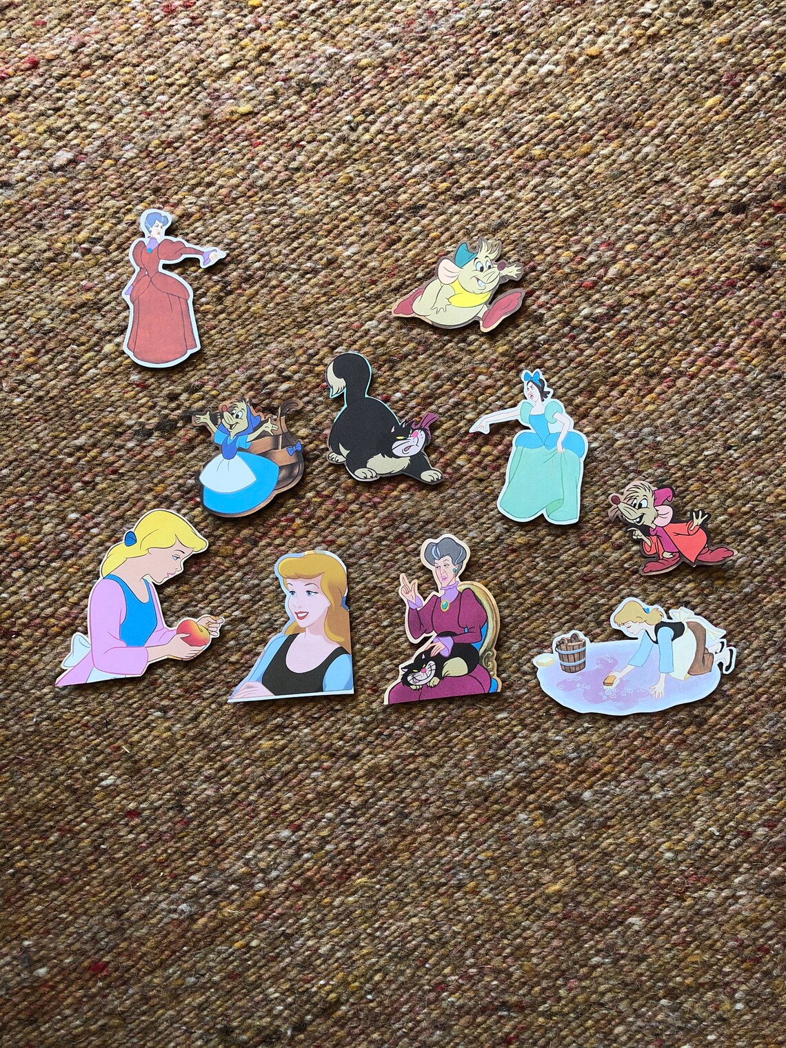 Set of 10 Cinderella disney cut outs // disney ephemera | Etsy