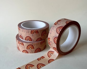 Ruban Washi avec motif arc-en-ciel parfait à utiliser pour la journalisation, le scrapbooking, l'artisanat, l'artisanat, le post-croisement, l'emballage de cadeaux, etc.