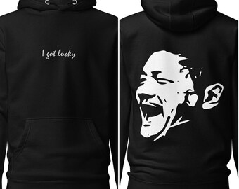Bestickter Unisex Hoodie: I GOT LUCKY Design