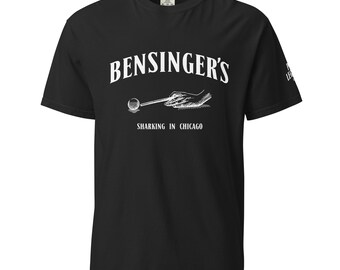 Bensinger's Sharking In Chicago - Stückgefärbtes schweres T-Shirt