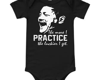 Je mehr ich übe, desto mehr Glück habe ich Efren - Baby Kurzarm Einteiler