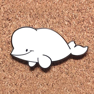Little Beluga Whale Enamel Pin