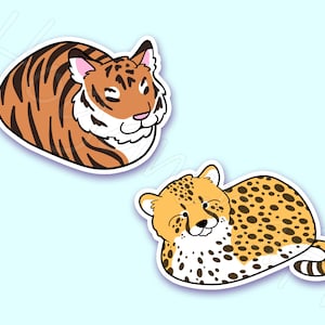 Big Cat Loaf Vinylklistermärken - Tiger- och gepardkattbröd