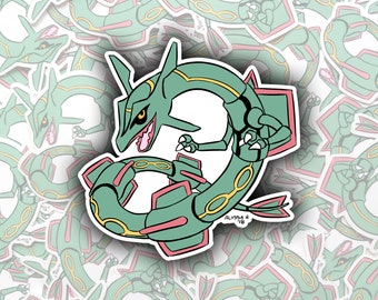 Shiny Mega Rayquaza Vinyl Sticker