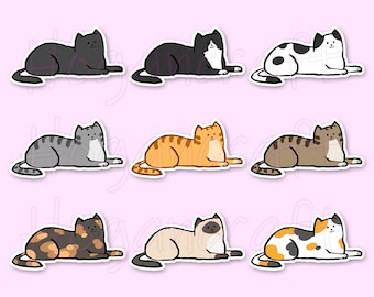 Sitting Cats Vinyl Sticker