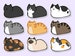 Cat Loaf Vinyl Stickers - Tabby, Tuxedo, Tortie, Calico, and More 