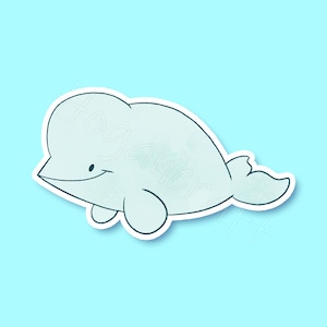 Little Beluga Whale Vinyl Sticker