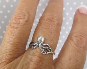 OCTOPUS Ring>Sterling Silver Octopus ring,Octopi,925 Octopus ring,Tentacles,Octopus Arms,Silver Octopus ring,Sterling Silver Ring,Squid