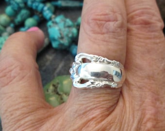 Sterling Silver SPOON RING>Authentic Original 1970's Solid Sterling Spoon Ring,Adjustable>Sterling Silver Spoon ring,Spoon ring,925 Spoon