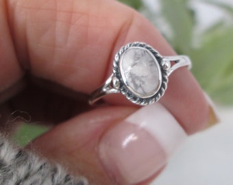 White Buffalo Turquoise ring>925 Sterling White Buffalo Ring,Dainty White Buffalo ring,Custom Tribal  Ring,Southwestern Ring,Small 925 ring