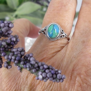 Turquoise Ring&gt;925 Sterling Silver ring,Genuine Turquoise Ring,Dainty Turquoise ring,925 rings,Turquoise Rings,Sterling Ring, Non Tarnish