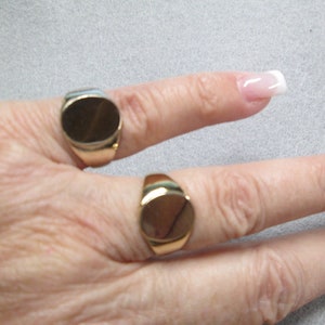 Gold Signet Rings>10kt.Gold Signet Ring,Gold Monogram Ring>Gold Initial Ring>Unisex,10ktgf.Engravable,men's signet ring,women's signet ring