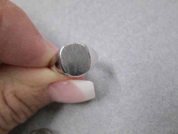 Sterling Silver Signet Ring>925 Signet Ring,Unise… - image 7