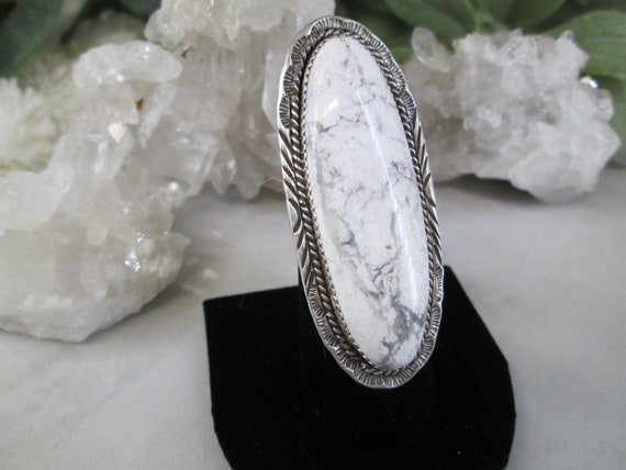 Native Black Onyx Ring or White Buffalo Ring>925 … - image 2