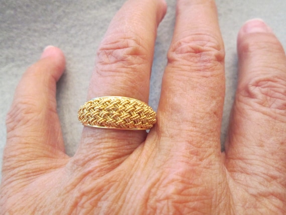 Solid 18kt.Gold Woven Band Ring from Italy>18kt.Gold Ring,Gold ring,Italian Gold,18kt. ring,Wedding band,Birthday gift,Anniversary gift
