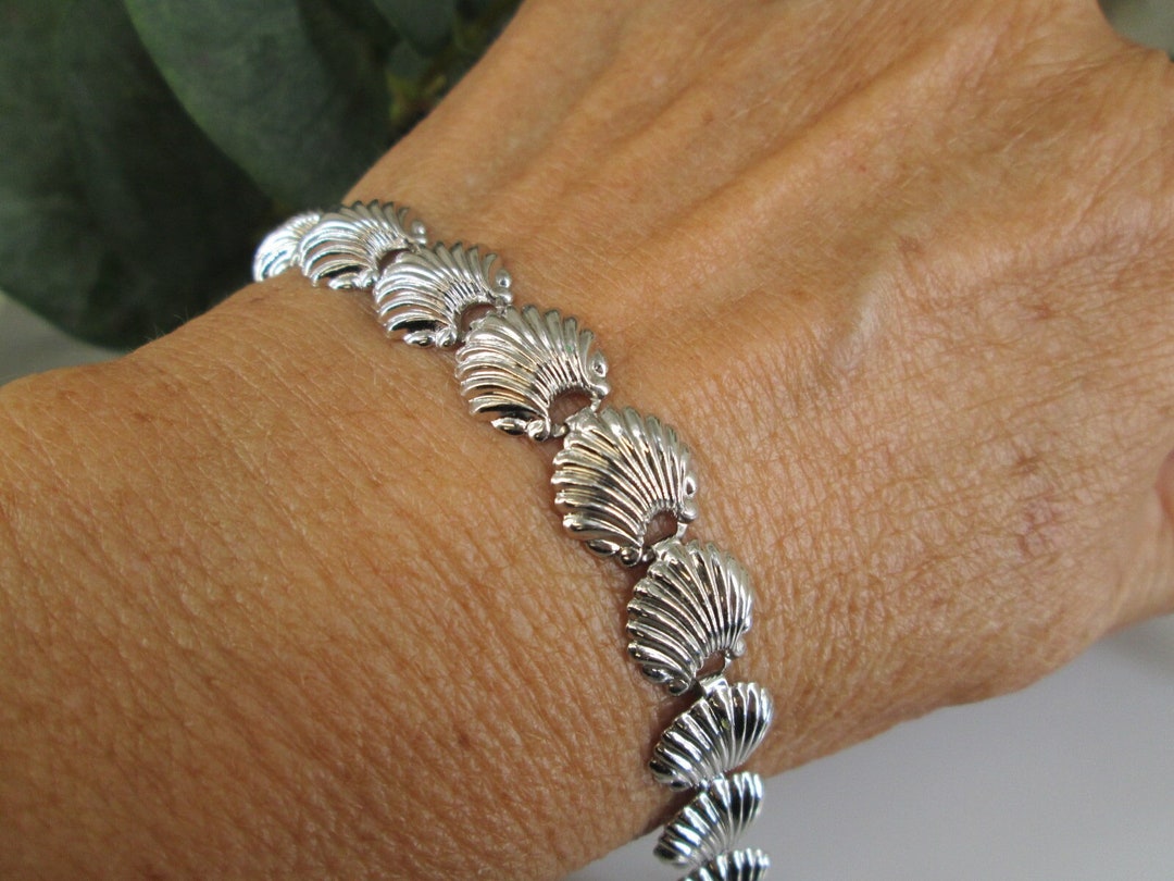 CRAFTDLondon クラフトロンドン SHELL BRACELET SILVER シェル 47270_1.jpg