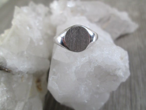 Sterling Silver Signet Ring>925 Signet Ring,Unise… - image 2