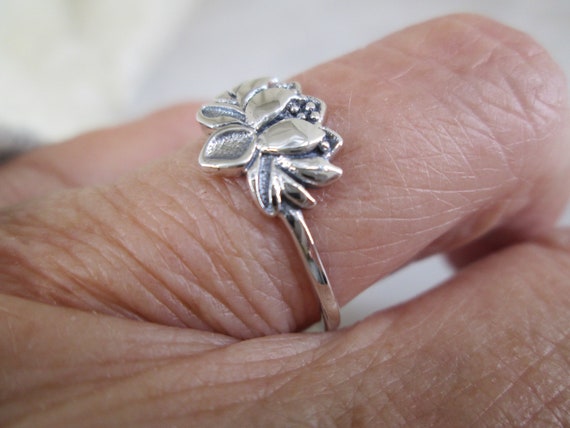 Sterling LOTUS Blossom Ring>Lotus Blossom ring,925 ring,Lotus Flower ring,Lotus ring,925 sterling jewelry,Spiritual,Mandala Ring,Lotus View 3