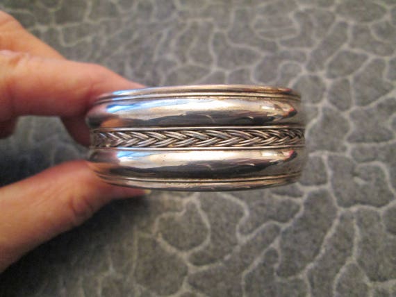 Navajo Handcrafted 925 Sterling Cuff Bracelet>Bra… - image 3