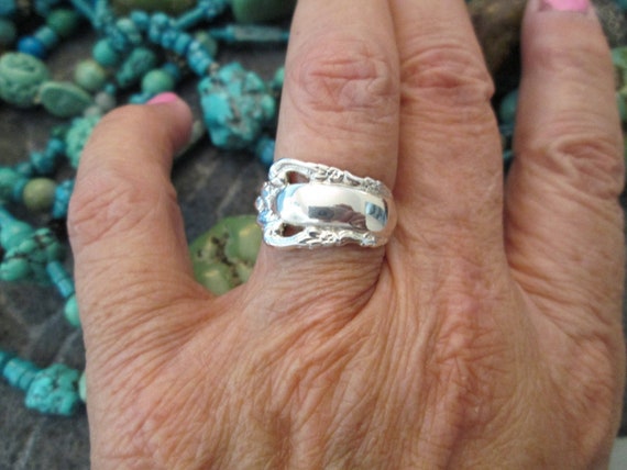 Sterling Silver SPOON RING>Authentic Original 197… - image 1