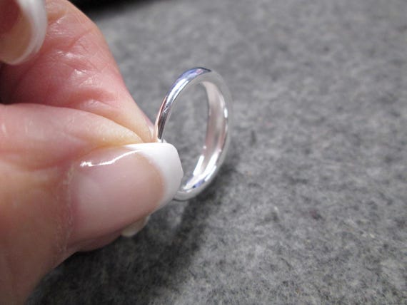 Sterling Silver Thin Dome Ring,Sterling Dome Ring… - image 5