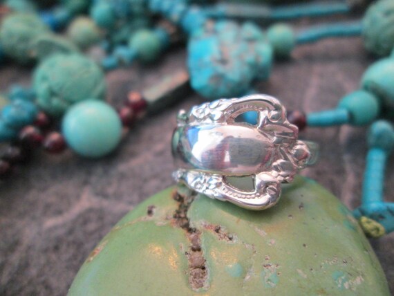 Sterling Silver SPOON RING>Authentic Original 197… - image 3