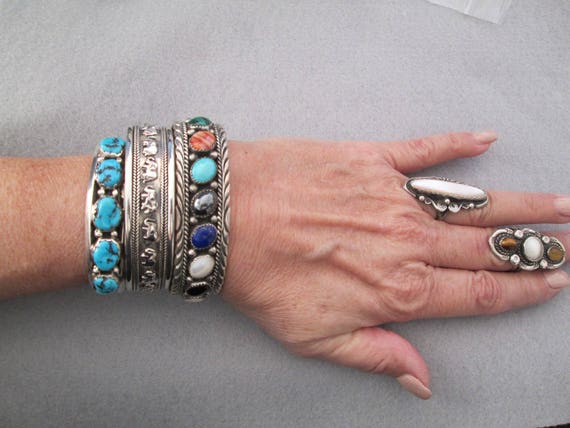 Sterling Silver ELEPHANT Cuff Bracelet from Bali>… - image 4