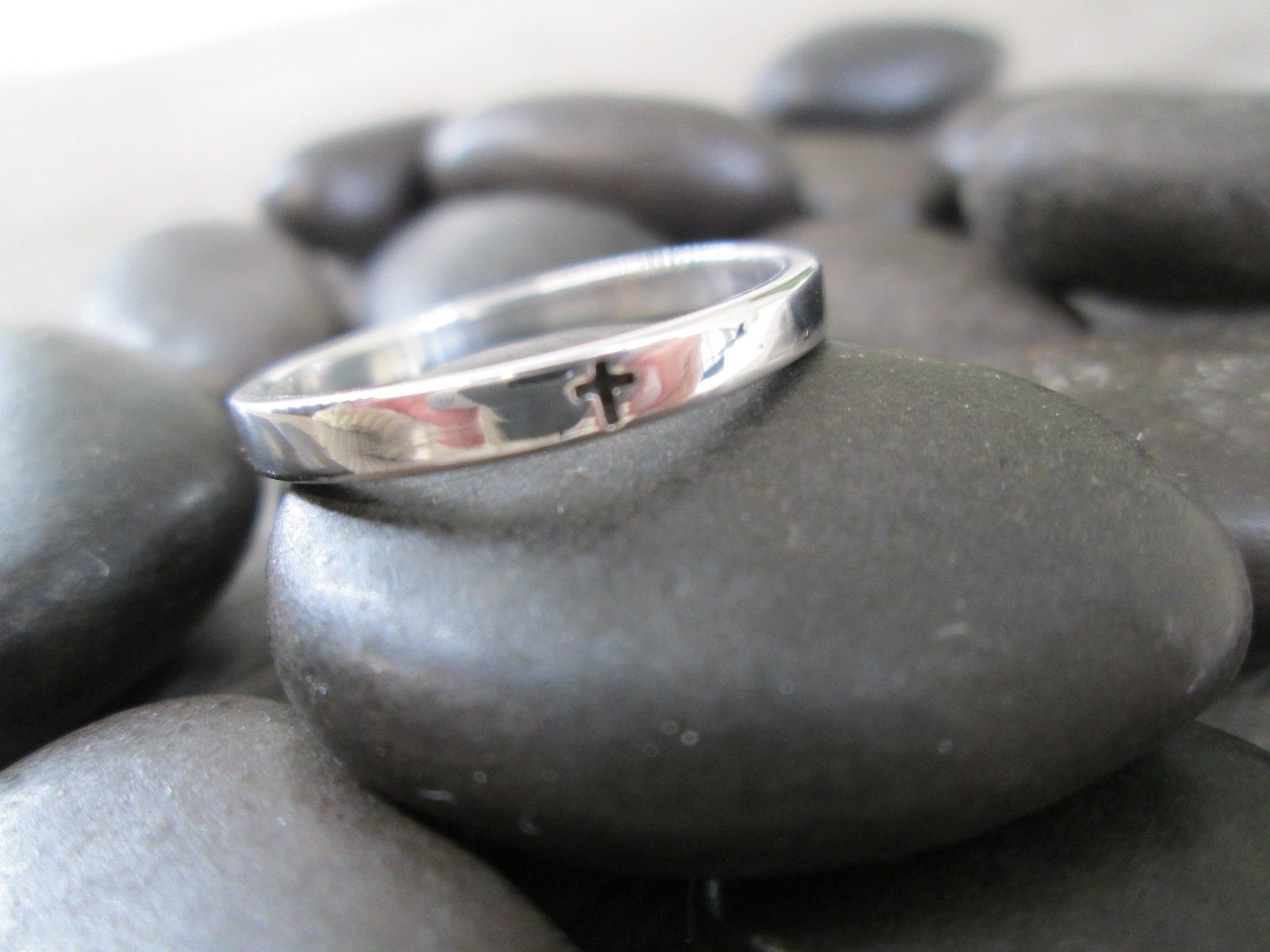 thin silver cross band 【公式通販】