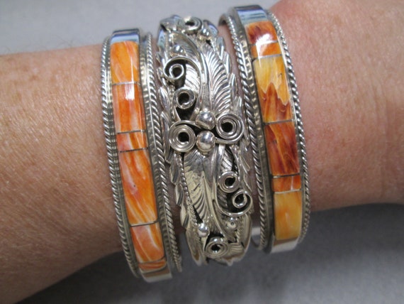 925 Cuff>Native Signed Sterling Silver Cuff Bracelet>925 Cuff,925 Tribal Cuff,Southwestern Cuff,Boho silver Cuff,925 Stacker cuff