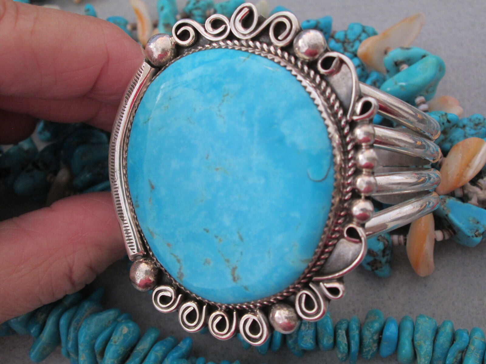 Magnificent Navajo Sterling NEVADA BLUE TURQUOISE Cuff - Etsy