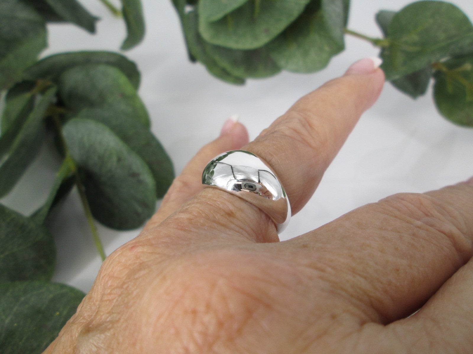 Silver Dome Rings>925 Sterling DOME Ring,classy Polished