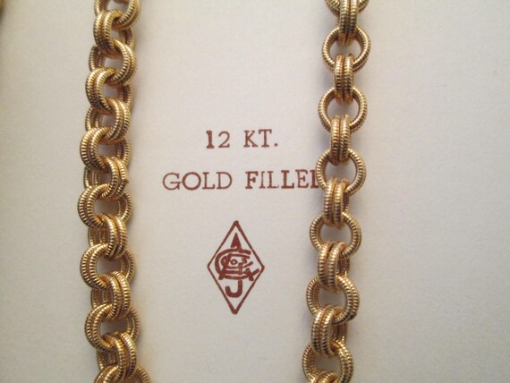 HEAVY GOLD Link 24" chain>12ktgf.Heavy Gold Chain… - image 2