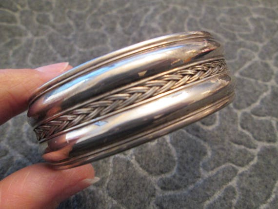 Navajo Handcrafted 925 Sterling Cuff Bracelet>Bra… - image 2