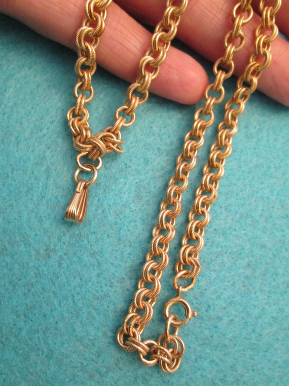 HEAVY GOLD Link 24" chain>12ktgf.Heavy Gold Chain… - image 6