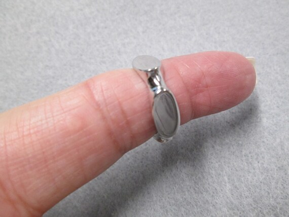 Solid Sterling Silver 4 Sided Signet Ring>925 Sig… - image 3