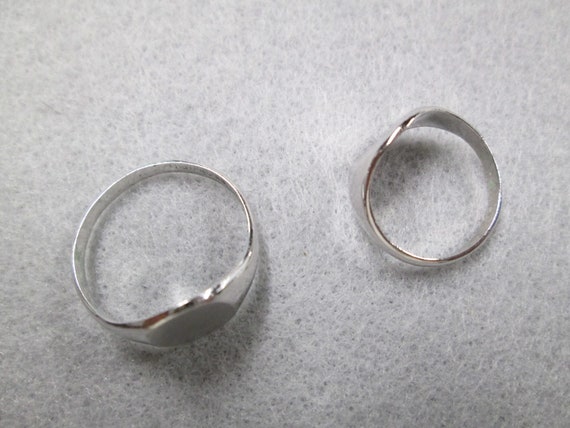 Sterling Silver Signet Ring>925 Signet Ring,Unise… - image 6