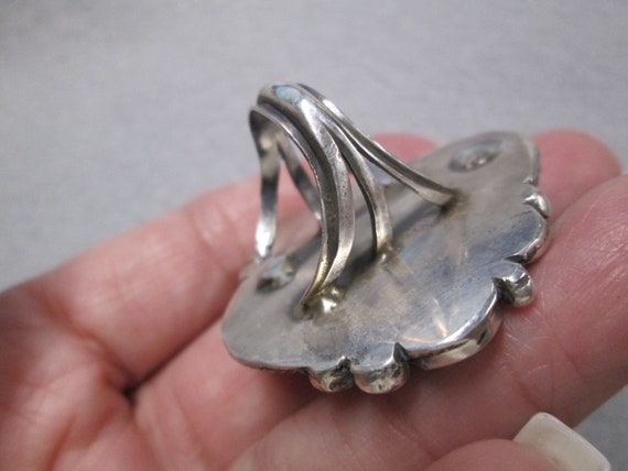 Native American TURQUOISE Statement Ring>Large Ge… - image 8